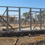 Vorbereitung zum Aufbau des Daches